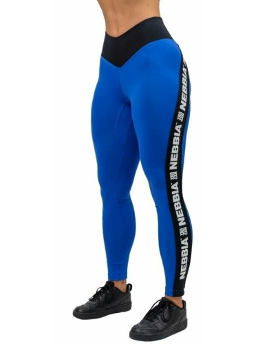 Nebbia High Waisted Side Stripe Leggings Iconic Blue S Фитнес панталон