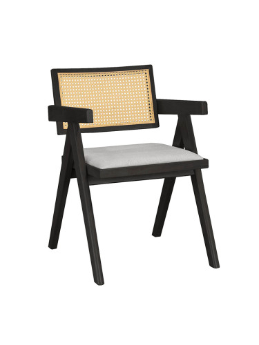 Кресло цвят черен-сив