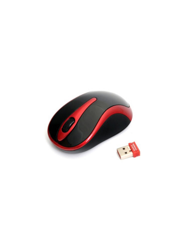 Мишка A4Tech G3-280N V-Track, безжична, оптична (1000 dpi), USB, черна/червена, обхват до 10м