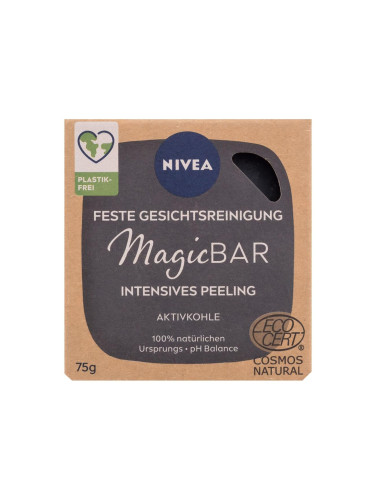 Nivea Magic Bar Exfoliating Active Charcoal Почистващ сапун за жени 75 гр