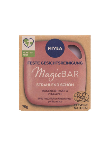 Nivea Magic Bar Radiance Rose Extract & Vitamin E Почистващ сапун за жени 75 гр