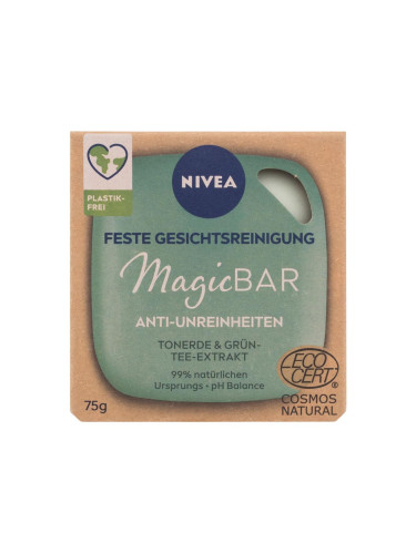 Nivea Magic Bar Anti-Blemishes Clay & Green Tea Почистващ сапун за жени 75 гр