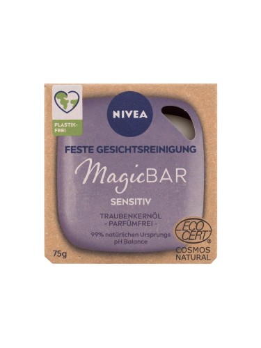 Nivea Magic Bar Sensitive Grape Seed Oil Почистващ сапун за жени 75 гр