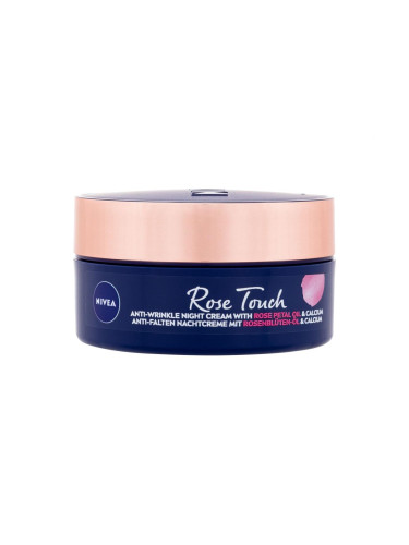 Nivea Rose Touch Anti-Wrinkle Night Cream Нощен крем за лице за жени 50 ml