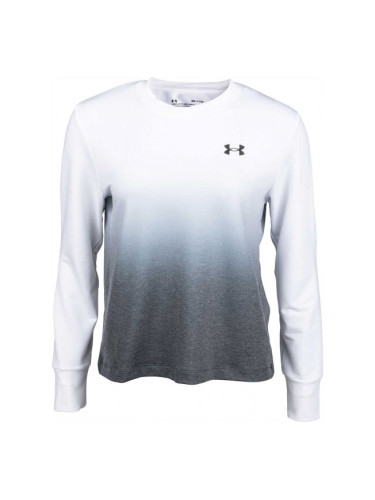 Under Armour RIVAL TERRY GRADIENT CREW Дамски суитшърт, бяло, размер