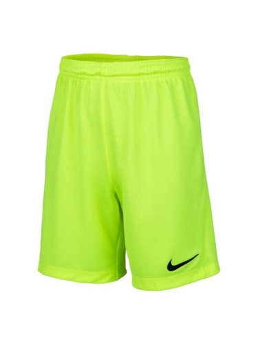 Nike DRI-FIT PARK 3 JR TQO Футболни къси панталони за момчета, светлоотразителен неон, размер