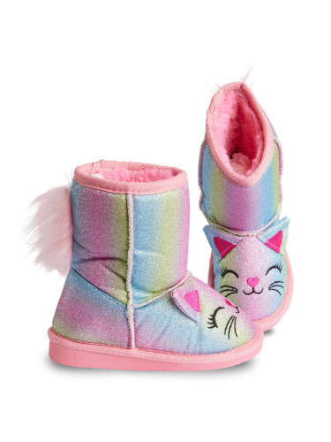 Denokids Cat-Colored Glittery Girls' Boots
