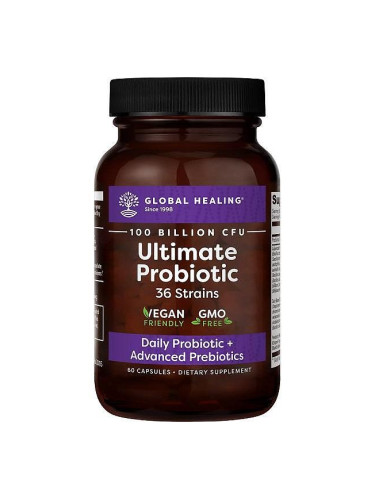 Пробиотик Ultimate Probiotic 100 млрд. активни пробиотици, 36 щама - 60 капс.-  Global Healing,  USA