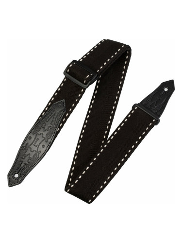 Levys MSSC80-BLK Country/Western Series 2" Heavy-weight Cotton Guitar Strap Black