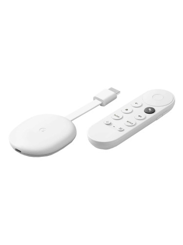 Мултимедиен плеър Google Chromecast HD 2022 за Google TV, HDMI, 2K,Бял