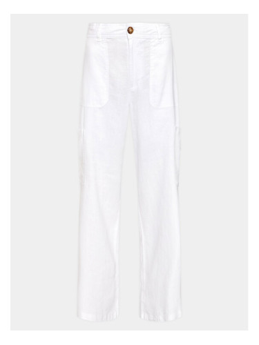 Gina Tricot Текстилни панталони 19959 Бял Regular Fit