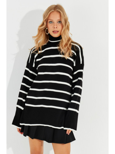 Cool &; Секси Дамски черен пуловер Q976