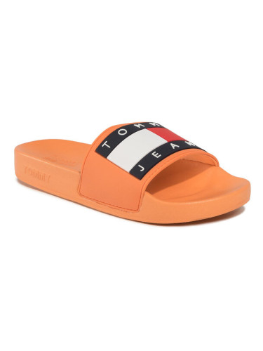 Tommy Jeans Чехли Flag Pool Slide EN0EN00474 Оранжев