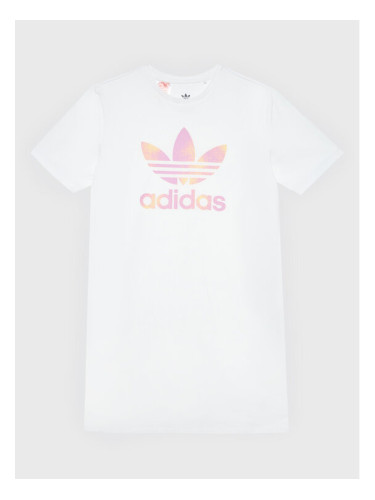 adidas Ежедневна рокля Graphic Logo HK2935 Бял Relaxed Fit