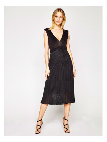 TWINSET Плетена рокля 201TT3051 Черен Regular Fit