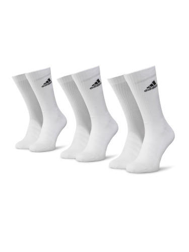 Комплект 3 чифта дълги чорапи мъжки adidas Cush Crw 3PP DZ9356 Бял