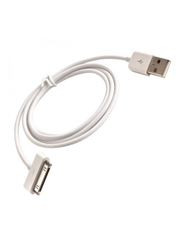 Кабел USB MBX, За iPhone 3/4 4s/Ipod, Бял/Черен