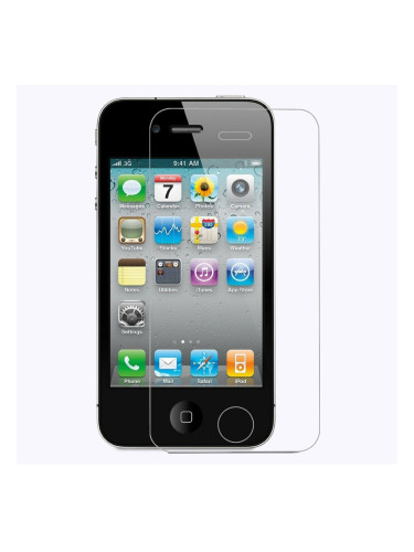 Стъклен протектор за дисплей MBX, За iPhone 4, Прозрачен