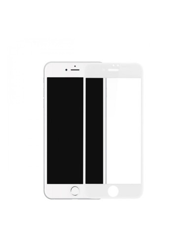 Стъклен протектор за дисплей MBX 5D Full с цяло лепило, За iPhone 6/6s, Бял