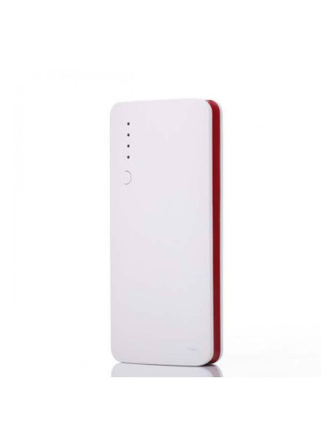 Външна батерия Power Bank bSmart 20000 mAh с 3 USB изхода, Бяла с червено