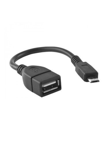 Кабел OTG, Micro USB - USB женско, Forever, Черен