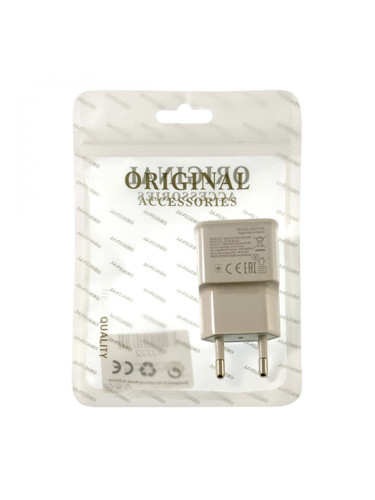 Зарядно устройство адаптер USB, HQ 220V, Бял/Черен