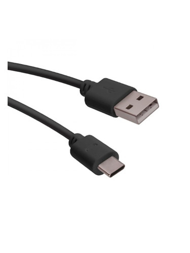 Кабел USB - USB-C, Forever 1м 2A в кутия, Черен