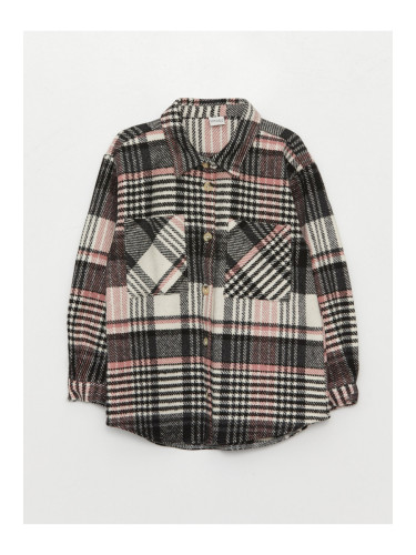 LC Waikiki Plaid Long Sleeve Girl's Shirt Jacket