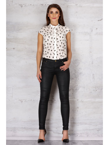 Infinite You Woman's Shirt M061 Ecru/Flamingos