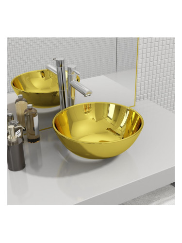 Sonata Мивка, 28x10 см, керамична, златиста