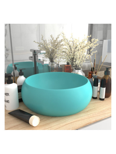 Sonata Луксозна кръгла мивка, матово светлозелена, 40x15 см, керамика