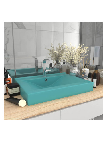 Sonata Луксозна мивка отвор за кран светлозелен мат 60x46 см керамика