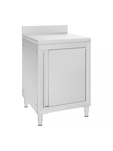 Sonata Търговска работна маса с шкаф 60x60x96 см неръждаема стомана