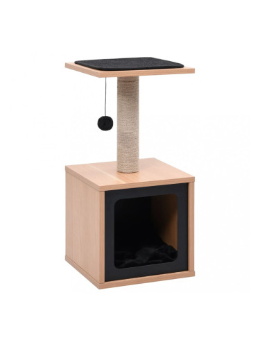 Sonata Котешко дърво със сизалени стълбове, подложка, 62 см