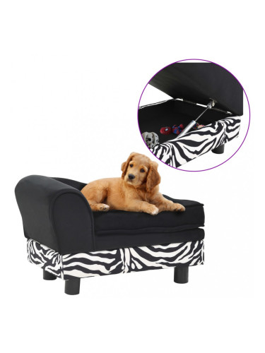 Sonata Кучешки диван, черен, 57x34x36 см, плюш