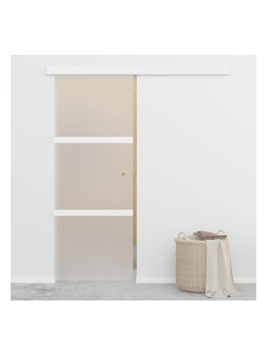 Sonata Плъзгаща врата с меки стопери ESG стъкло и алуминий 76x205 см