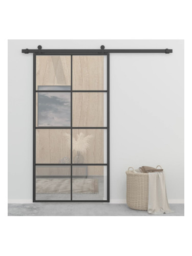 Sonata Плъзгаща врата, алуминий и ESG стъкло, 102,5x205 см, черна