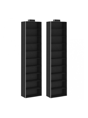 Sonata Окачени органайзери за дрехи, 2 бр, с 10 рафта, текстил