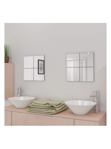 Sonata Огледални плочки без рамки, стъкло, 16 бр, 20,5 см