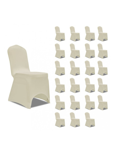 Sonata Калъфи за столове, разтегателни, кремави, 24 бр