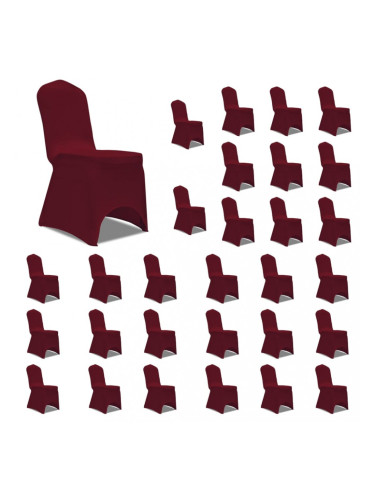 Sonata Калъфи за столове, разтегателни, бордо, 30 бр