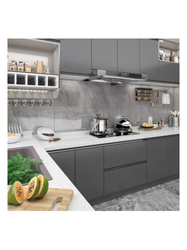 Sonata Самозалепващо фолио за мебели 2 бр сиви 500х90 см PVC