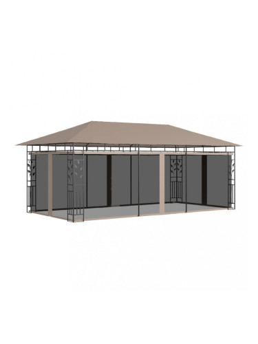 Sonata Шатра с мрежа против комари, 6x3x2,73 м, таупе, 180 г/м²