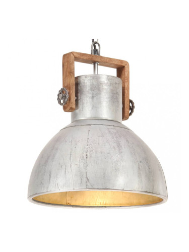 Sonata Индустриална пенделна лампа 25 W сребриста кръгла 40 см E27