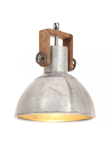 Sonata Индустриална пенделна лампа 25 W сребриста кръгла 30 см E27