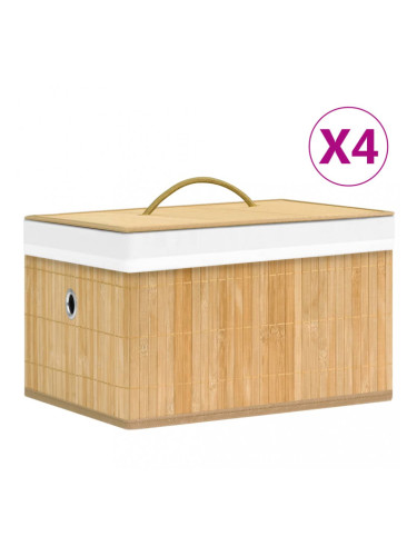 Sonata Бамбукови кутии за съхранение 4 бр