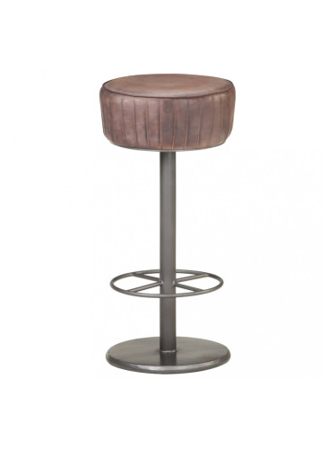 Sonata Бар табуретка, състарено кафяво, естествена кожа