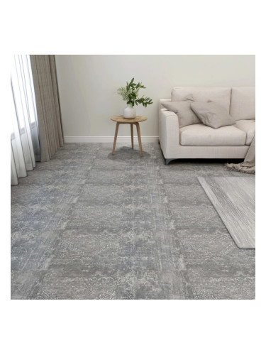 Sonata Самозалепващи подови дъски, 55 бр, PVC, 5,11 м², бетонно сиви