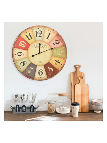Sonata Винтидж стенен часовник, цветен, 60 см