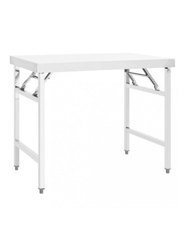 Sonata Кухненска сгъваема работна маса 100x60x80 см неръждаема стомана